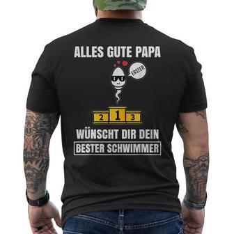 Alles Gute Papa Dein Beste Schwimmer -Ater Papa Father's Day S T-Shirt mit Rückendruck - Geschenkecke