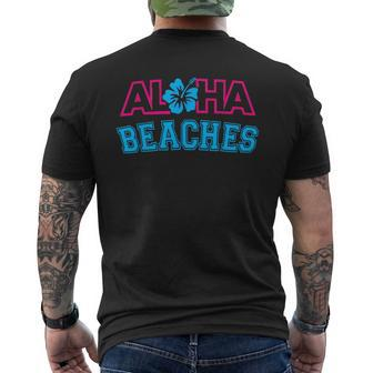 Aloha Beaches Hawaii Hawaiian Aloha Men's T-shirt Back Print - Monsterry AU