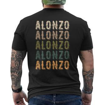 Alonzo Personalized Reunion Matching Family Name Men's T-shirt Back Print - Seseable