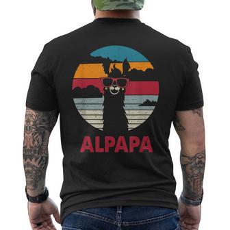 Alpapaatertag Bester Papa Alpaka Werdender Papa Geschenk T-Shirt mit Rückendruck - Geschenkecke