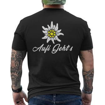 Alpen Edelweiss Aufi Gehts In Die Schweiz Alpenblume Tirol T-Shirt mit Rückendruck - Seseable