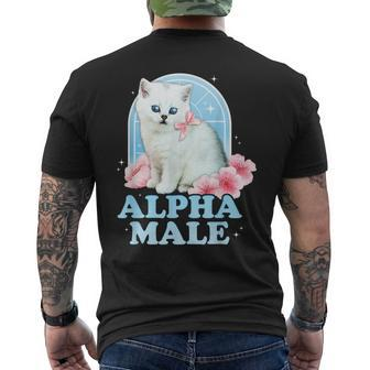 Alpha Male Cat Kitten Y2k 2000S Aesthetic Harajuku Men's T-shirt Back Print - Thegiftio UK