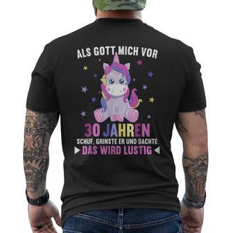 Als Gott Mich Vor 30 Jahren Schuf Kurzärmliges Herren-T-Kurzärmliges Herren-T-Shirt, Gedankenvoller 30. Geburtstag - Seseable