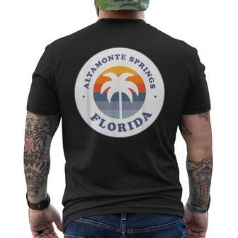 Altamonte Springs Florida Fl Retro Palm Tree Souvenir Men's T-shirt Back Print - Monsterry AU