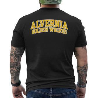 Alvernia University Golden Wolves 01 Men's T-shirt Back Print - Monsterry