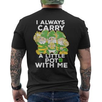 I Always Carry A Little Pot With Me St Patricks Day Men's T-shirt Back Print | Mazezy