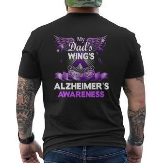 Alzheimer's Awareness Products Dad's Wings Memorial Mens Back Print T-shirt | Mazezy UK