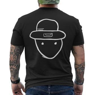 Amateur Sketch Of Mobile Alabama Leprechaun StPatrick's Day Men's T-shirt Back Print - Seseable