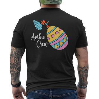 Ambu Crew Respiratory Therapist Nursing Egg Lungs Easter Day Men's T-shirt Back Print - Monsterry AU