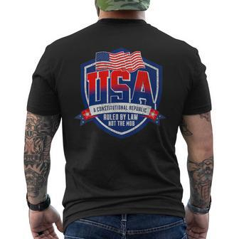 America A Constitutional Republic Vintage Men's T-shirt Back Print - Monsterry AU