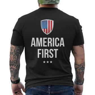 America First V3 Mens Back Print T-shirt - Thegiftio UK