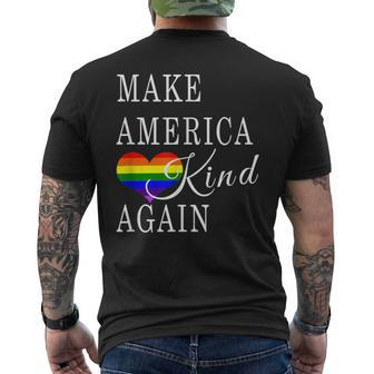 Make America Kind Again Gay Pride Lgbtq Advocate Men's T-shirt Back Print - Monsterry AU