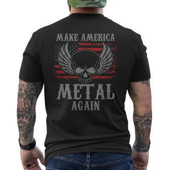 Make America Metal Again Heavy Metal Rock Men's T-shirt Back Print - Monsterry