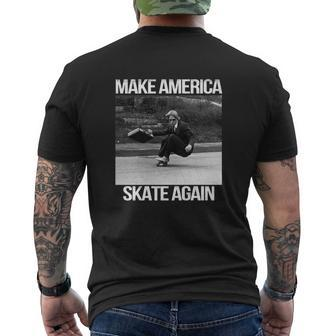 Make America Skate Again Shirt T-Shirt Mens Back Print T-shirt - Thegiftio UK