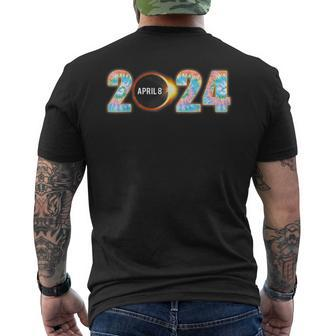 America Spring Eclipse 2024 Total Solar Eclipse April 8 2024 Men's T-shirt Back Print - Monsterry