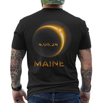 America Total Solar Eclipse 2024 Maine 04 08 24 Usa Men's T-shirt Back Print - Monsterry CA