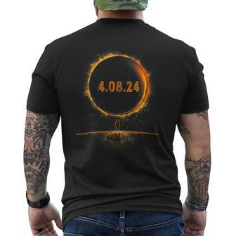 America Total Solar Eclipse 2024 Solar Eclipse Men's T-shirt Back Print - Seseable