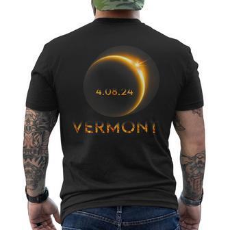 America Total Solar Eclipse 2024 Vermont 04 08 24 Usa Men's T-shirt Back Print - Thegiftio UK