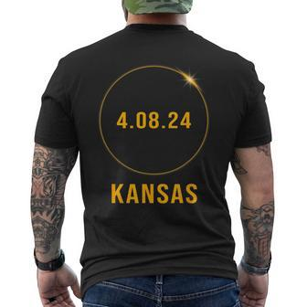 America Totality 04 08 24 Total Solar Eclipse 2024 Kansas Men's T-shirt Back Print | Mazezy DE