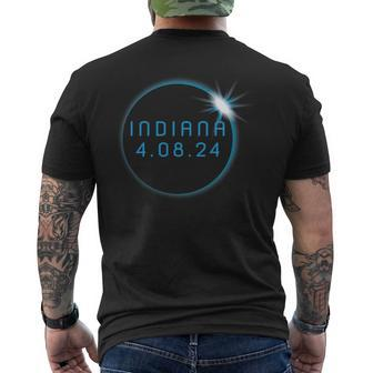 America Totality 2024 Indiana Total Solar Eclipse Chaser Men's T-shirt Back Print - Seseable