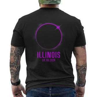 America Totality 40824 Total Solar Eclipse Illinois 2024 Men's T-shirt Back Print | Mazezy