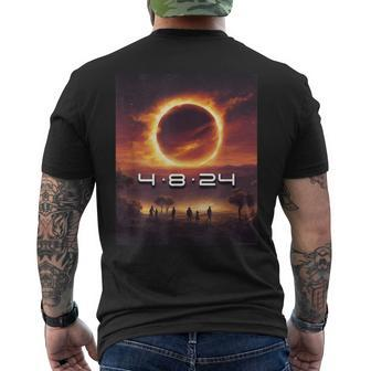 America Totality Spring 2024 4-8-2024 Total Solar Eclipse Men's T-shirt Back Print - Monsterry AU