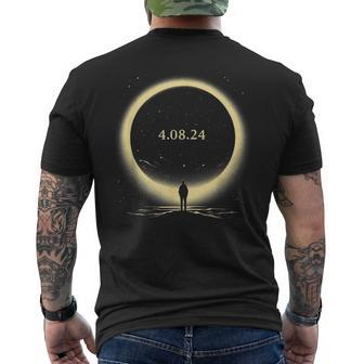America Totality Spring 40824 Total Solar Eclipse 2024 Men's T-shirt Back Print - Monsterry UK