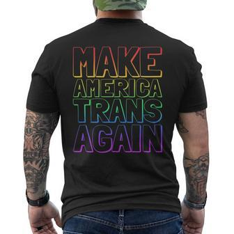 Make America Trans Again Gay Pride Lesbian Transsexual Trans Men's T-shirt Back Print - Monsterry UK
