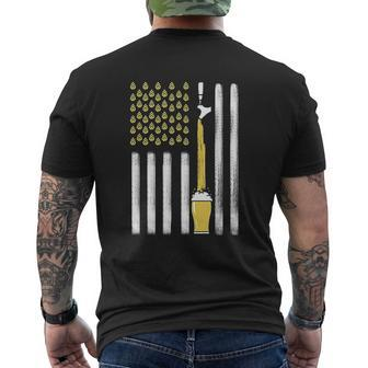 American Beer Flag International Beer Day V2 Mens Back Print T-shirt - Thegiftio