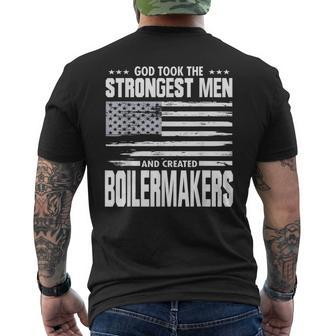 American Boilermaker Union Worker Proud God Loving Men's T-shirt Back Print - Monsterry
