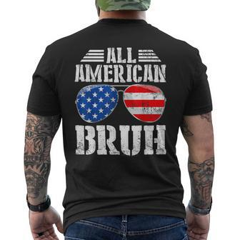 All American Bruh Happy 4Th Of July Boys Patriotic Usa Flag Men's T-shirt Back Print - Seseable