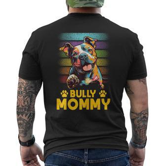 American Bully Mommy Proud Canine Dog Mother Men's T-shirt Back Print - Monsterry
