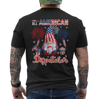 All American Costume Dispatcher 4Th Of July Job Team Men's T-shirt Back Print | Mazezy UK