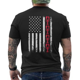 American Crayfish Outfit Louisiana Crawfish Usa Flag Men's T-shirt Back Print - Monsterry UK