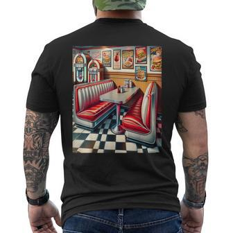 American Diner Booth Men's T-shirt Back Print | Mazezy