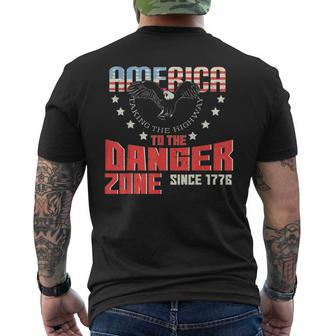 American Eagle 4Th Of July Independence Day Danger Zone Men's T-shirt Back Print - Monsterry AU