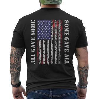 American Flag 4Th Of July Memorial Day Stars Stripes Patriot Men's T-shirt Back Print - Monsterry