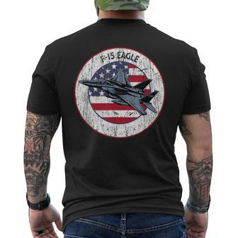 American Flag F-15 Eagle Us Military Fighter Jet 4Th July Men's T-shirt Back Print - Monsterry DE