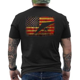 American Flag Hang Gliding Racing America Idea Men's T-shirt Back Print - Monsterry DE