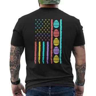 American Flag Happy Easter Egg Hunting Patriotic Easter Day Men's T-shirt Back Print | Mazezy DE