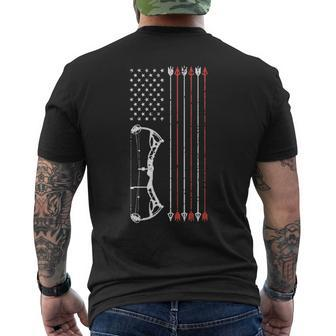 American Flag Hunter Archery Women Men Bow Hunting Men's T-shirt Back Print | Mazezy