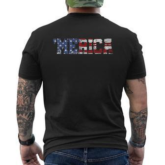 American Flag Usa United States Of America Us 4Th Of July Mens Back Print T-shirt - Seseable