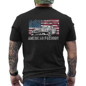 American Foxbody Muscle Car Mens Back Print T-shirt | Mazezy