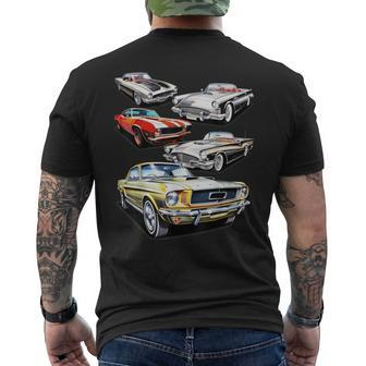American Muscle Cars Vintage Classic Cars Men's T-shirt Back Print - Seseable