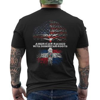 American Raised With Dominican Roots Republic Men's T-shirt Back Print - Monsterry