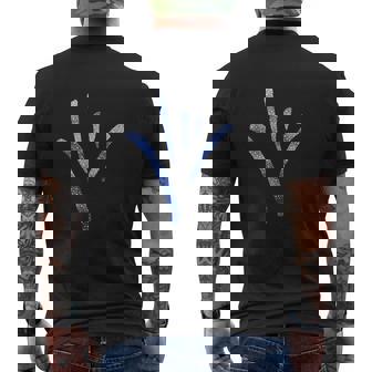 American Sign Language I Love You Mens Back Print T-shirt - Thegiftio