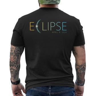 American Solar Eclipse 2024 Total Solar Eclipse April 8 2024 Men's T-shirt Back Print | Mazezy