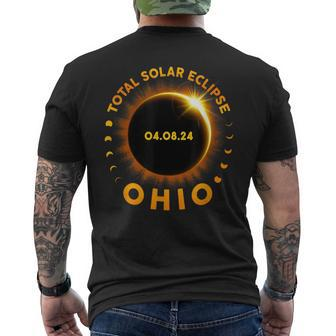 American Total Solar Eclipse April 8 2024 Ohio Totality Men's T-shirt Back Print | Mazezy