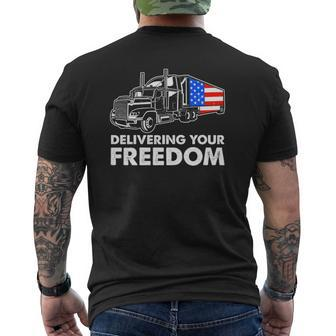 American Trucker Freedom Convoy 2022 Usa Canada Truck Driver Mens Back Print T-shirt | Mazezy UK