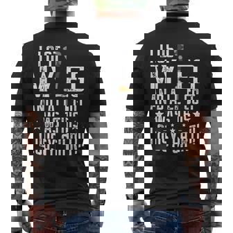 Ampu I Lost My Leg Amputation Prosthetic Leg Men's T-shirt Back Print - Monsterry